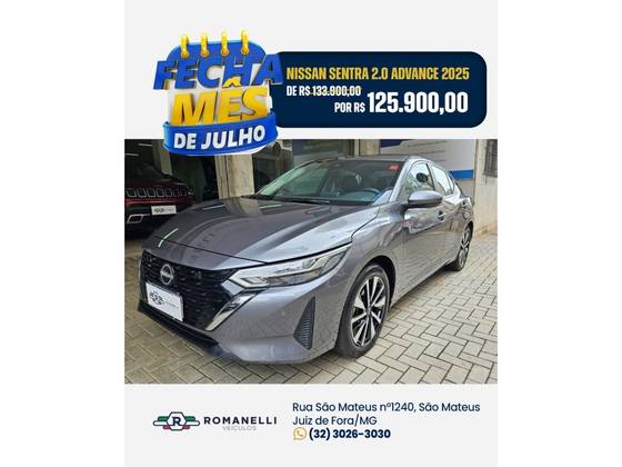 NISSAN SENTRA 2.0 16V GASOLINA ADVANCE XTRONIC